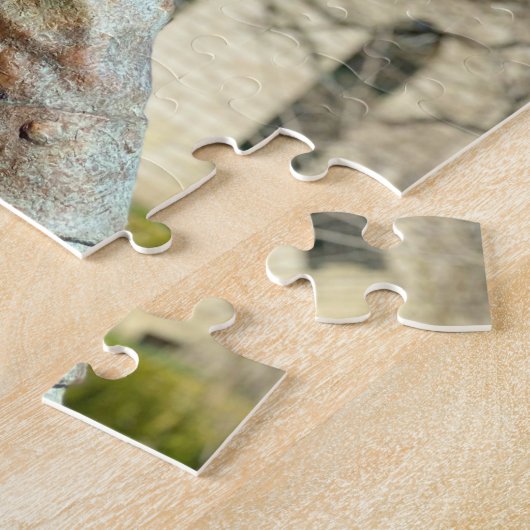 John Hancock-standbeeld in Quincy Massachusetts Legpuzzel (Zijkant)