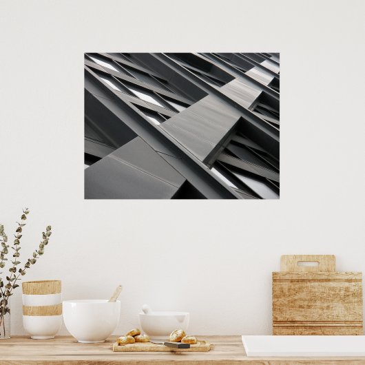 John Hancock Tower - Cross Bracing Poster (Keuken)