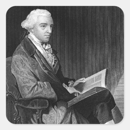 John Hancock Vierkante Sticker (Voorkant)