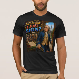 John Hancock's Vraagtekens bij citaat Funny T-shirt