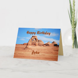 John Happy Birthday, Delicate Arch, Arches Utah Kaart