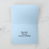 John Happy Birthday Surfer met regenboog Kaart (Binnen)