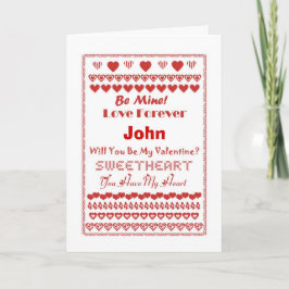 John Happy Valentijnsdag harten harten hart Feestdagen Kaart