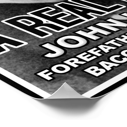 John Harris Bacon Held Grappige Poster (Hoek)
