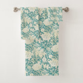  John Henry Dearle Aqua bloemenmotief Bad Handdoek (Insitu)