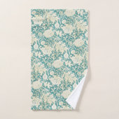  John Henry Dearle Aqua bloemenmotief Bad Handdoek (Handdoek)