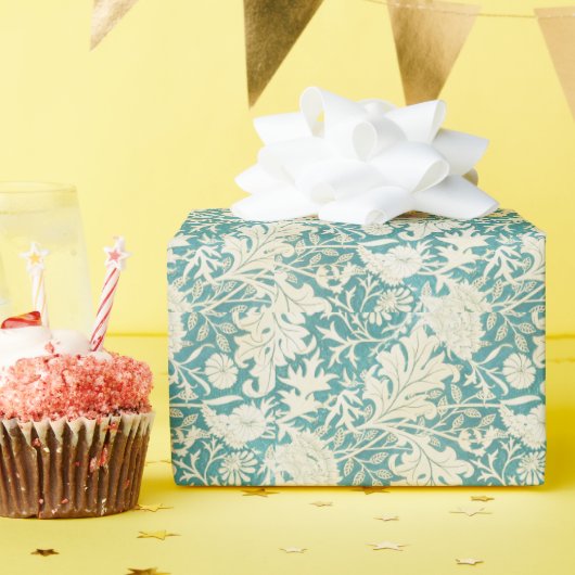  John Henry Dearle Aqua bloemenmotief Cadeaupapier (Verjaardagsfeest)