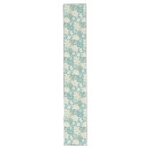 John Henry Dearle Aqua bloemenmotief Lange Tafelloper (Voorkant)