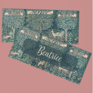  John Henry Dearle Groene Naam Bladwijzer Feestdagenkaart