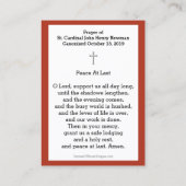 John Henry Newman Heilige Kaart Katholiek Visitekaartje (Achterkant)