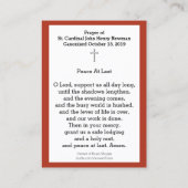 John Henry Newman Heilige Kaart Katholiek Visitekaartje (Achterkant)