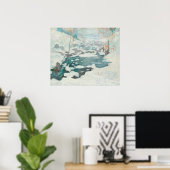 John Henry Twachtman - IJsgebonden, schilderij Poster (Thuiskantoor)