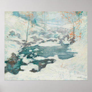 John Henry Twachtman - IJsgebonden, schilderij Poster
