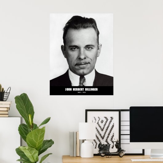 John Herbert Dillinger Poster (Thuiskantoor)