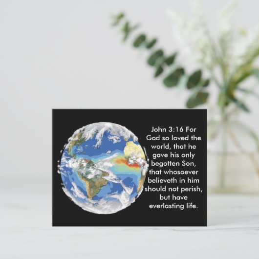 John het Briefkaart van Valentijn van het 3:16 (Staand voorkant)