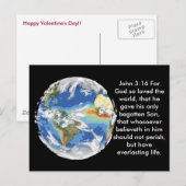 John het Briefkaart van Valentijn van het 3:16 (Voorkant / Achterkant)