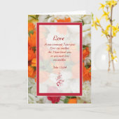 John het Wenskaart van het Heilige Schrift van het Kaart (Gele Bloem)