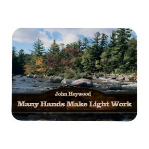 John Heywood Inspirerend Quote "Teamwork" Magneet