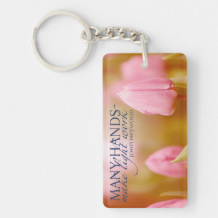 John Heywood Inspirerend Quote "Teamwork" Sleutelhanger