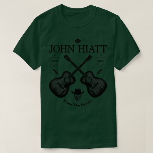 John Hiatt Akoestische Gitaar  Logo T-shirt (Design voorkant)