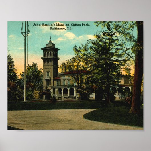 John Hopkin's Mansion, Baltimore, Maryland  Poster (Voorkant)