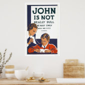 John is niet Dull 1937 WPA Poster (Keuken)
