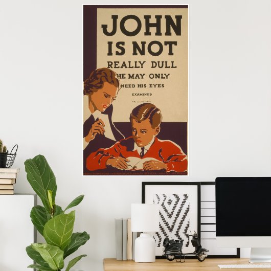 John is niet echt  het Poster van WPA (Thuiskantoor)