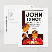 John is niet echt saai briefkaart (Voorkant / Achterkant)