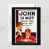 John is niet echt saai briefkaart (Voorkant / Achterkant)