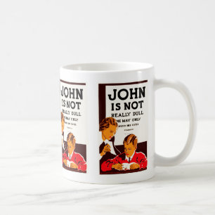 John is niet echt saai koffiemok