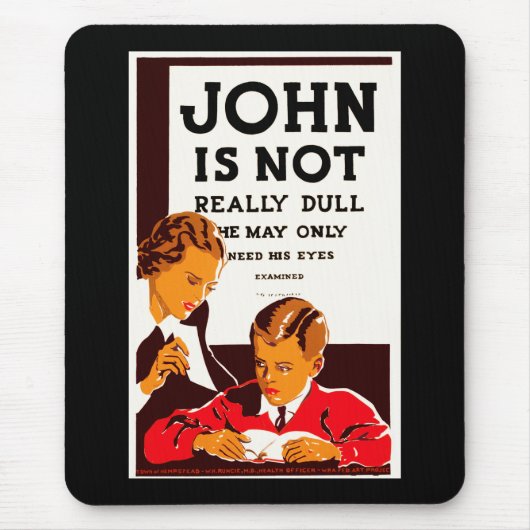 John is niet echt saai muismat (Voorkant)