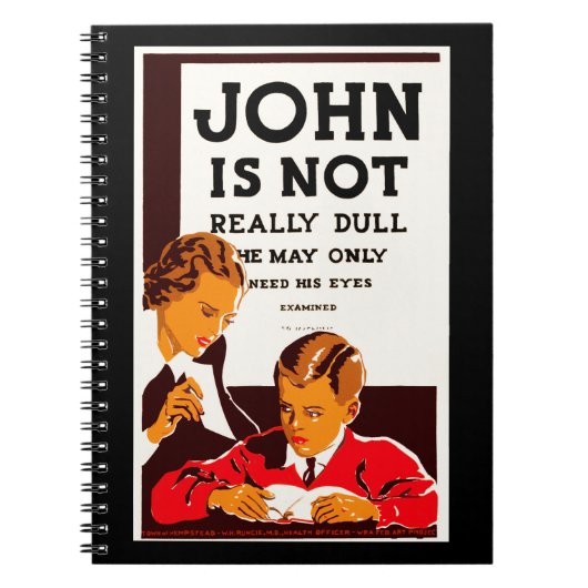 John is niet echt saai notitieboek (Voorkant)