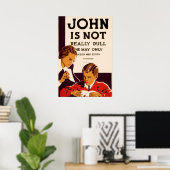 John is niet echt saai poster (Thuiskantoor)
