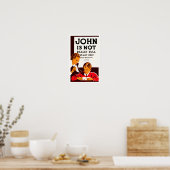 John is niet echt saai poster (Keuken)