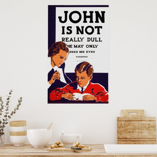 John is niet echt saai Poster (Keuken)