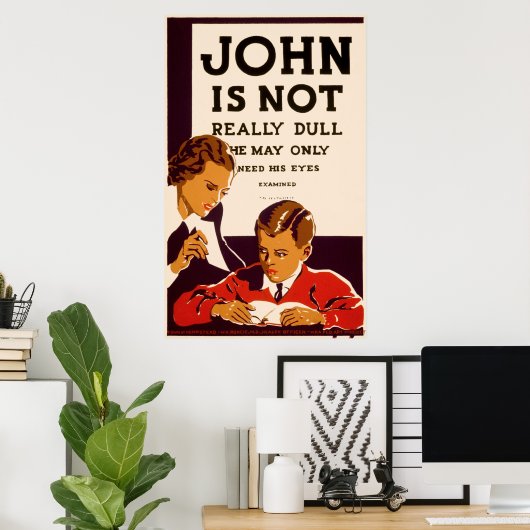 John is niet echt saai poster (Thuiskantoor)