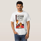 John is niet echt saai t-shirt (Voorkant volledig)