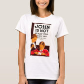 John is niet echt saai t-shirt (Voorkant)
