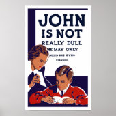 John is niet echt saai - WPA Poster (Voorkant)