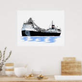 John J. Boland (3) Great Lakes Freighter Poster (Keuken)