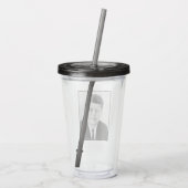 John Jack Kennedy President Witte Huis Acryl Drinkbeker (Achterkant)