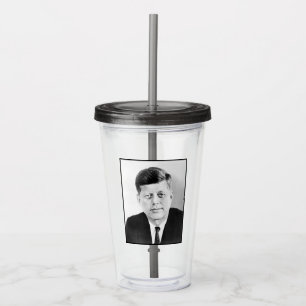 John Jack Kennedy President Witte Huis Acryl Drinkbeker