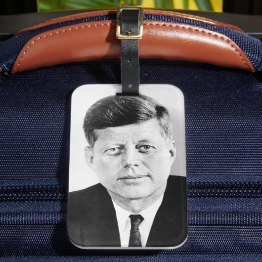 John Jack Kennedy President Witte Huis Bagagelabel (Voorkant Insitu 2)