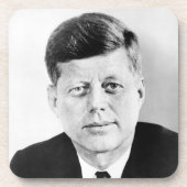 John Jack Kennedy President Witte Huis Bier Onderzetter (Voorkant)