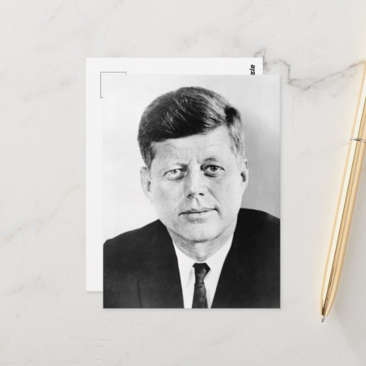 John Jack Kennedy President Witte Huis Briefkaart (Voorkant / Achterkant in situ)