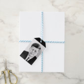 John Jack Kennedy President Witte Huis Cadeaulabel (Met Touw)