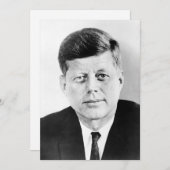 John Jack Kennedy President Witte Huis Feestdagenkaart (Voorkant / Achterkant)