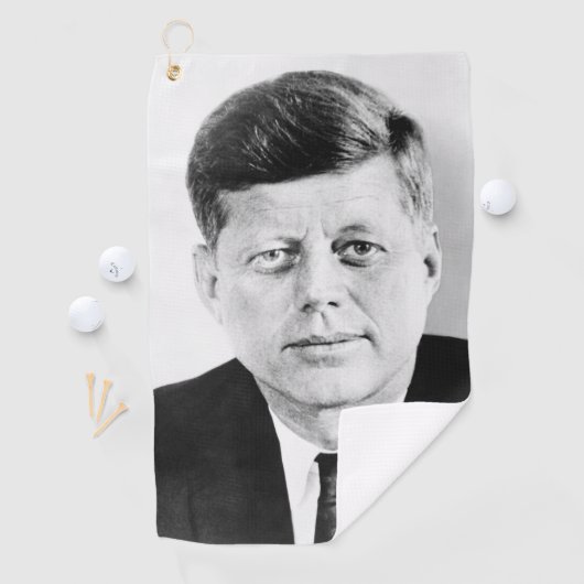 John Jack Kennedy President Witte Huis Golfhanddoek (Insitu)