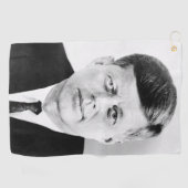 John Jack Kennedy President Witte Huis Golfhanddoek (Horizontaal)