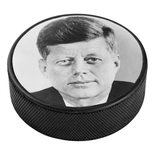 John Jack Kennedy President Witte Huis Hockey Puck (3/4)